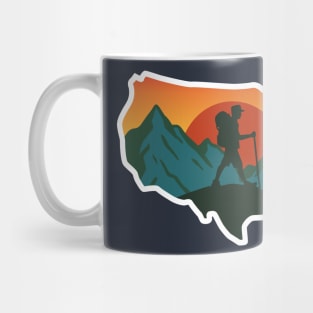 Camping walking outdoor living USA Mug